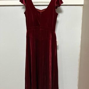Joyfolie Bugundy Velvet Dress